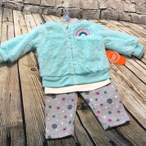 3 piece Teal and grey outfit